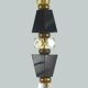Hollywood Regency lamp foot in vintage crystal