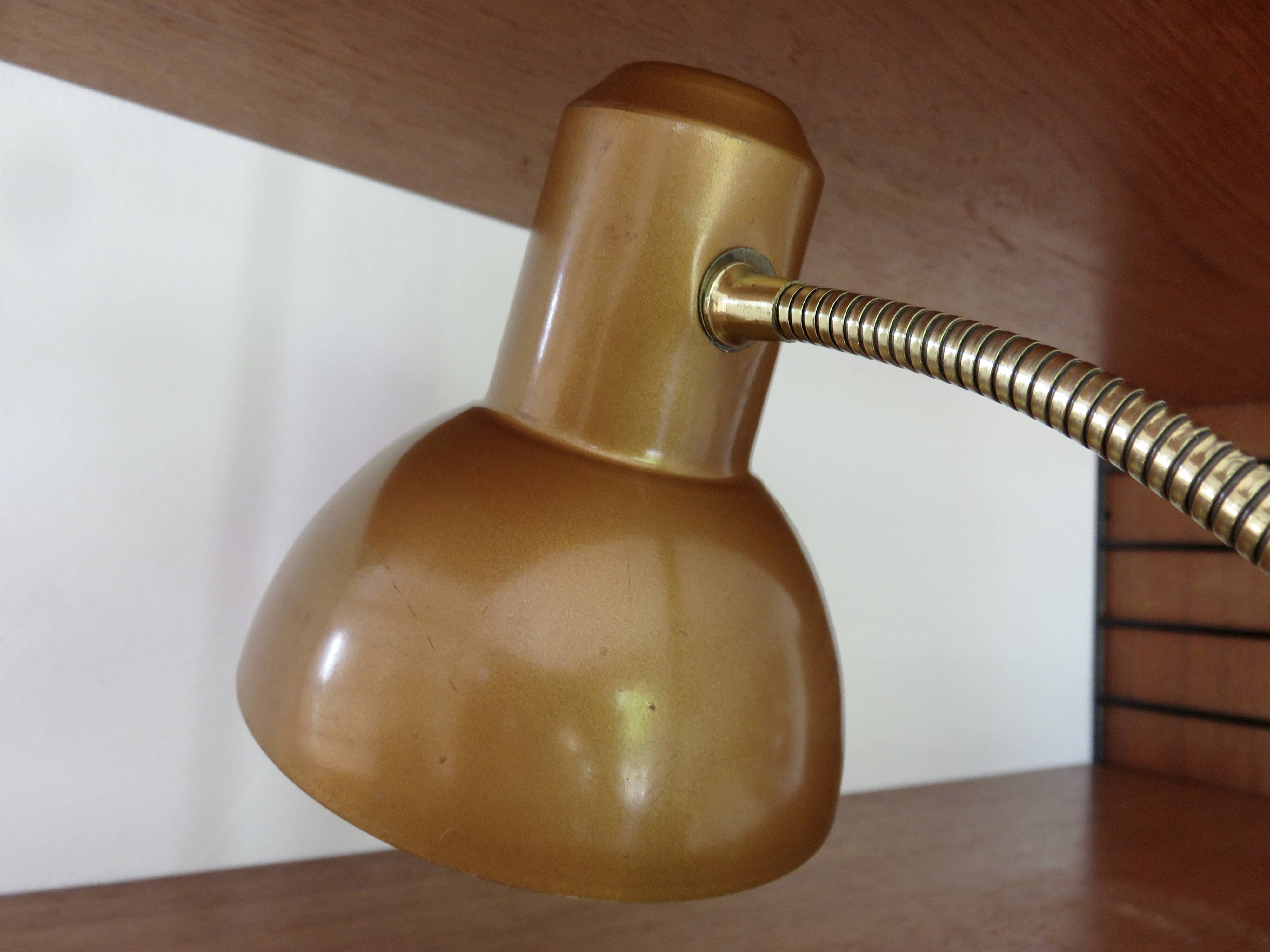 Clamp lamp, portable lamp, nomadic, 1960