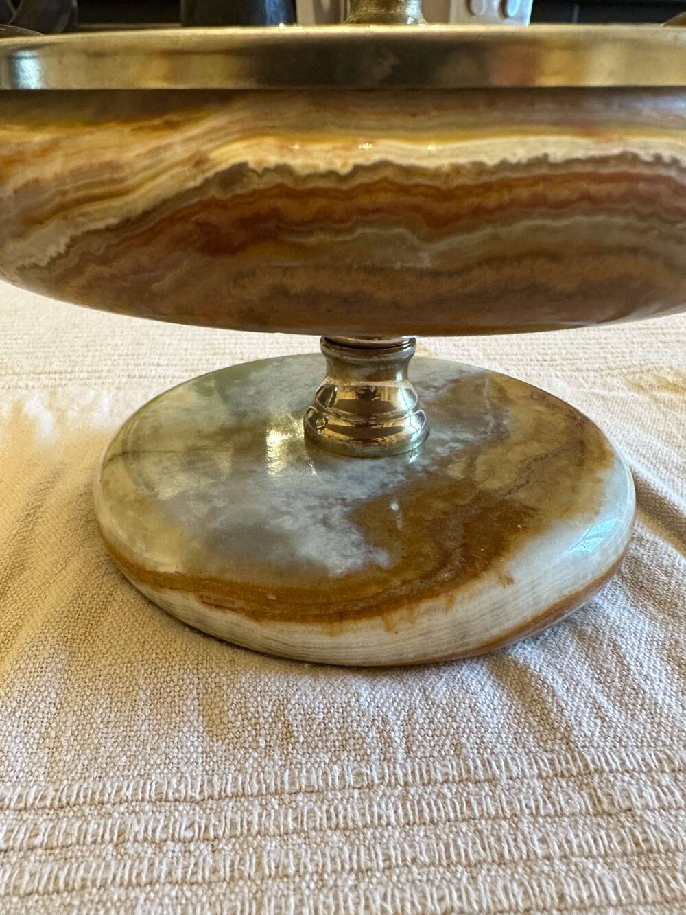 Brass and Onyx Ashtray