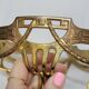 Antique gold metal and cobalt blue glass centerpiece planter