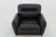 1970s Armchair in Black Leather, Italy