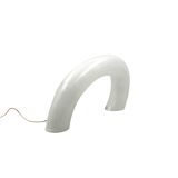 Lampe sculpturale en verre de Murano blanc, Barbini Italie 1970