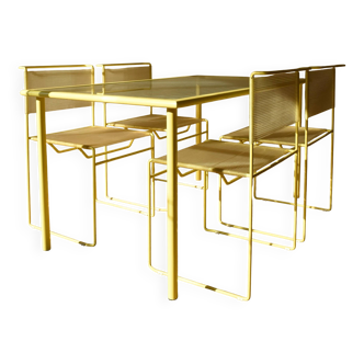 Spaghetti table and chairs by Giandomenico Belotti