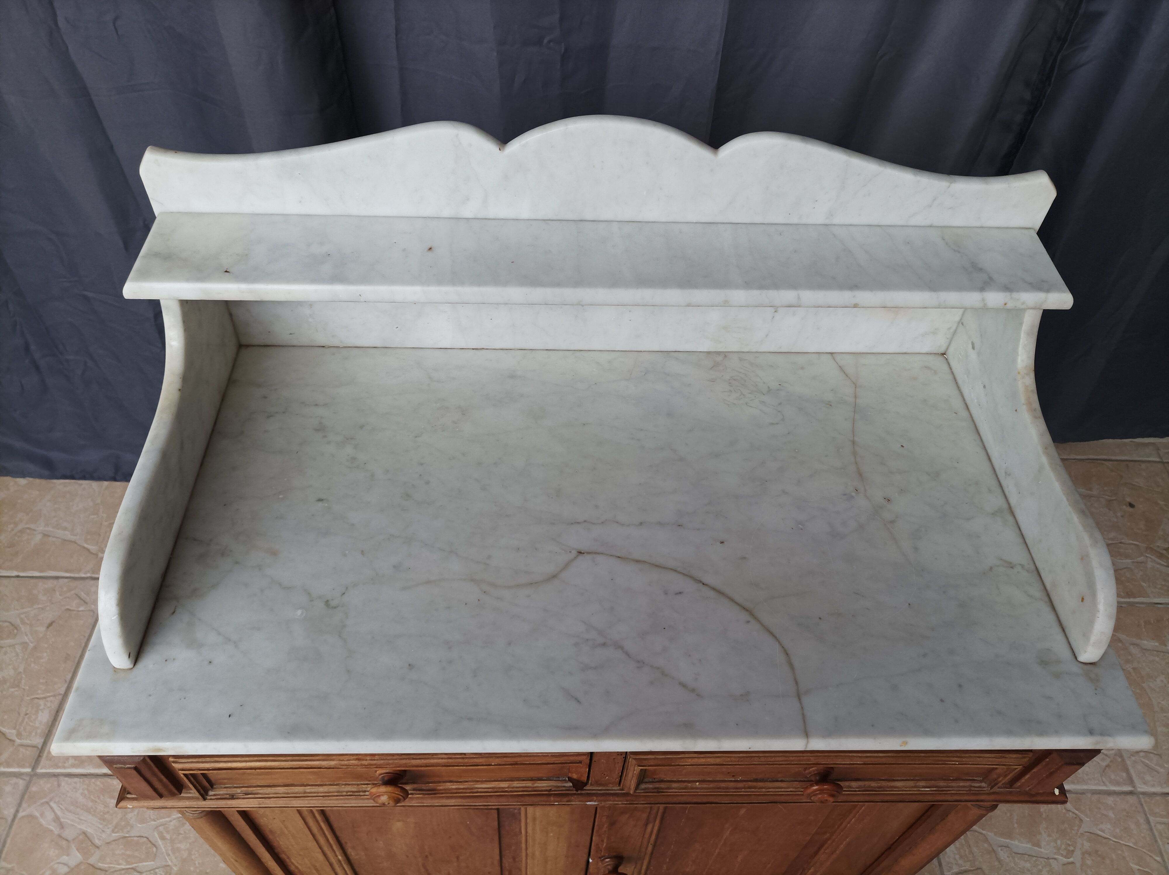 Vintage walnut vanity