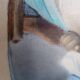 Tableau pastel portrait jeune fille XIXth signé