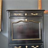 Black and gilded Louis XV style writing desk