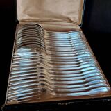 24-piece silver-plated metal cutlery set "Deettjean 190" and their box - Filet de Coeur model - Ref 11