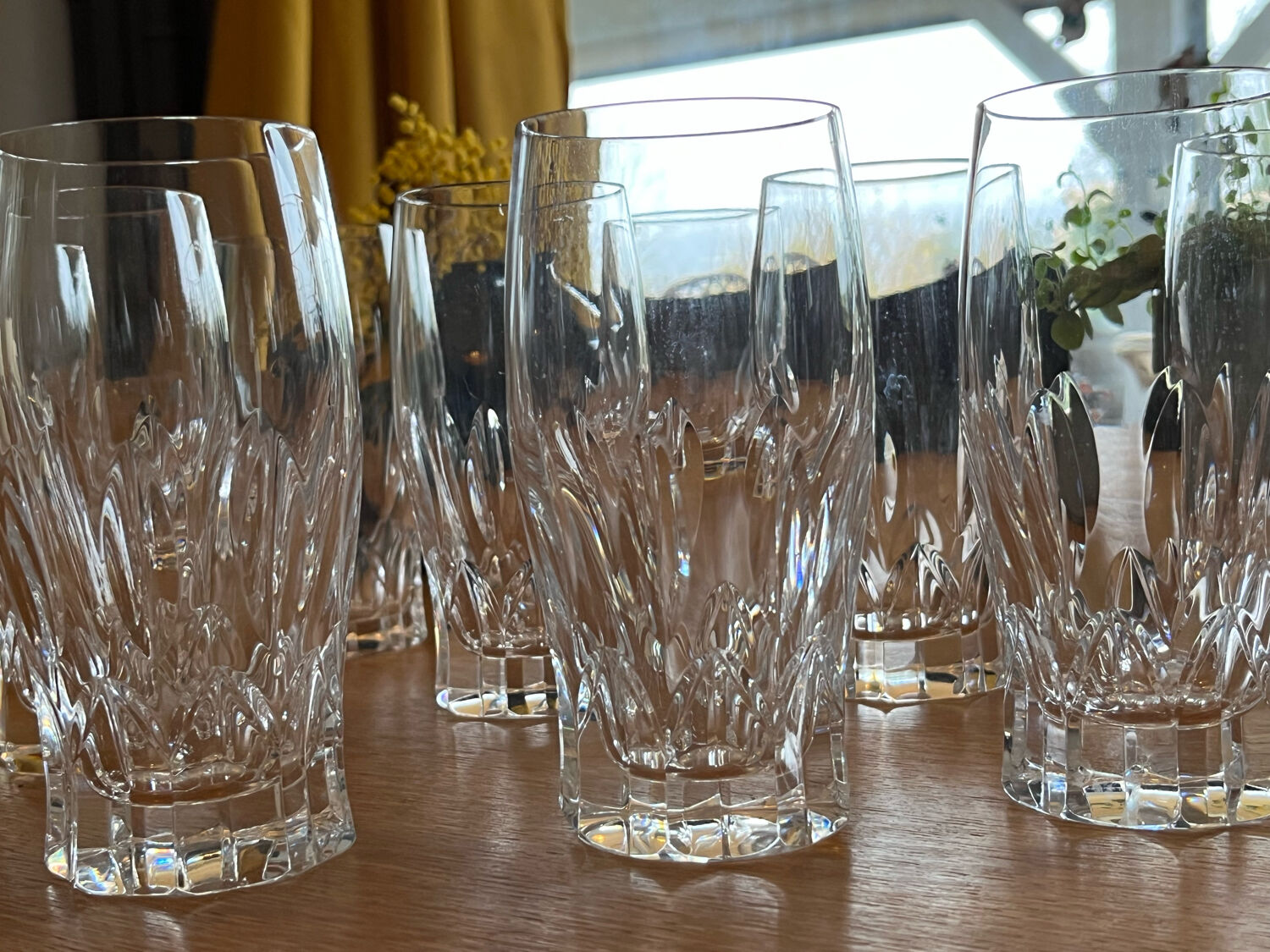 Villeroy & Boch crystal orangeade glasses