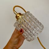 Vintage tulip lamp in molded glass
