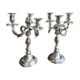 Silver end XIX century bronze candelabra