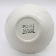 6 Bowl style Deep Plates, J & G Meakin Classic White Blue Nordic.