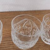 Presentation service 8 glasses and its Bohemian Cristal style dish