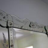 Venetian mirror beveled 87x 65cm, 50 years