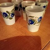 Set of five sandstone mugs
