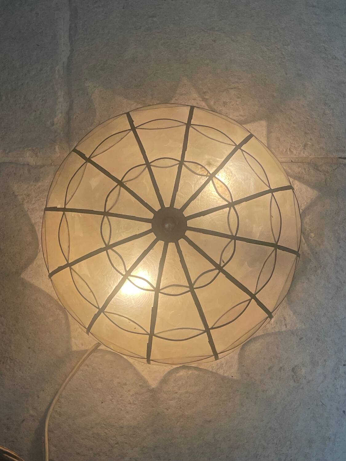 Vintage mother-of-pearl ceiling light