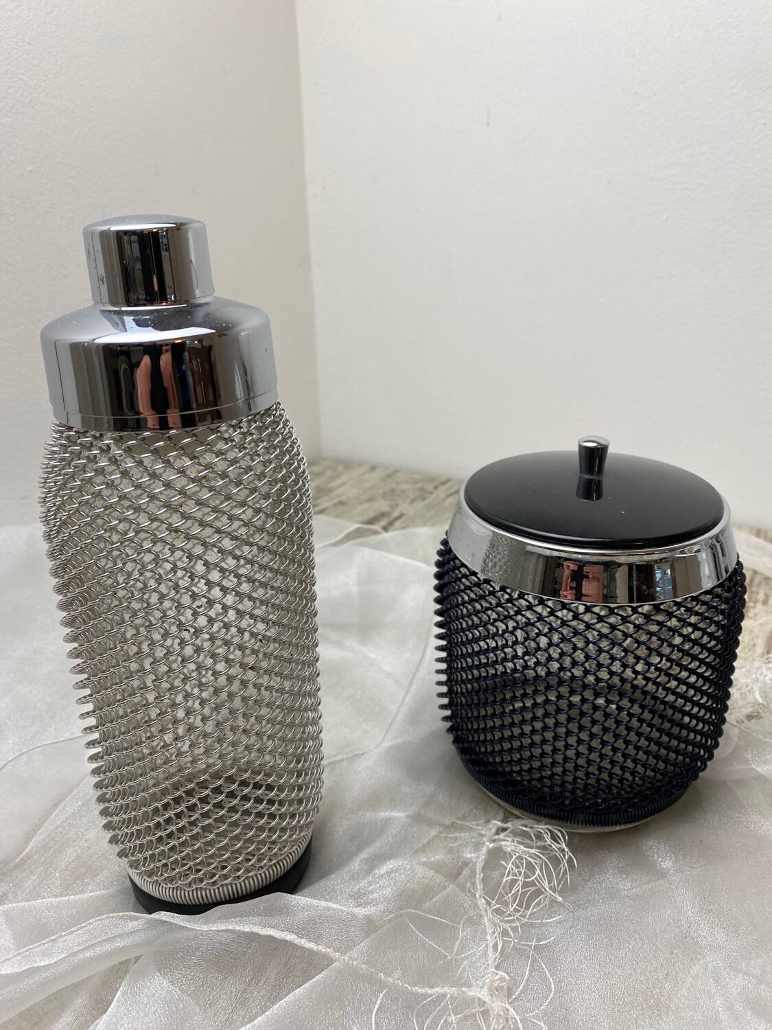 Vintage Cocktail Shaker and Ice Bucket
