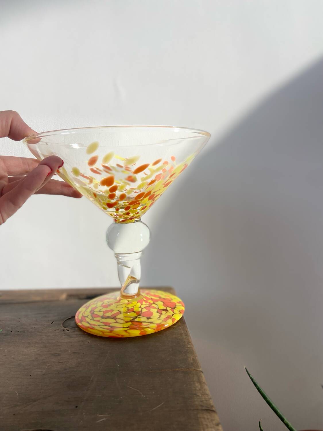 Clichy glass fruit bowl