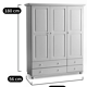 Linen wardrobe and solid pine wardrobe 180x147x42