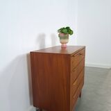 Teak Deense ladekast met 4 lades vintage