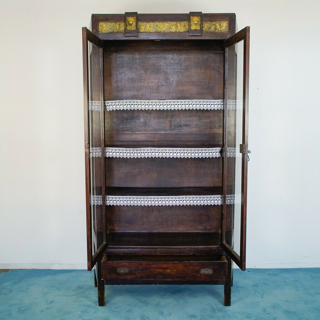 Cabinet showcase sideboard wood brass