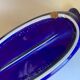 Vintage blue ceramic serving dish by Environmental Ceramics Inc., San Francisco, 1966