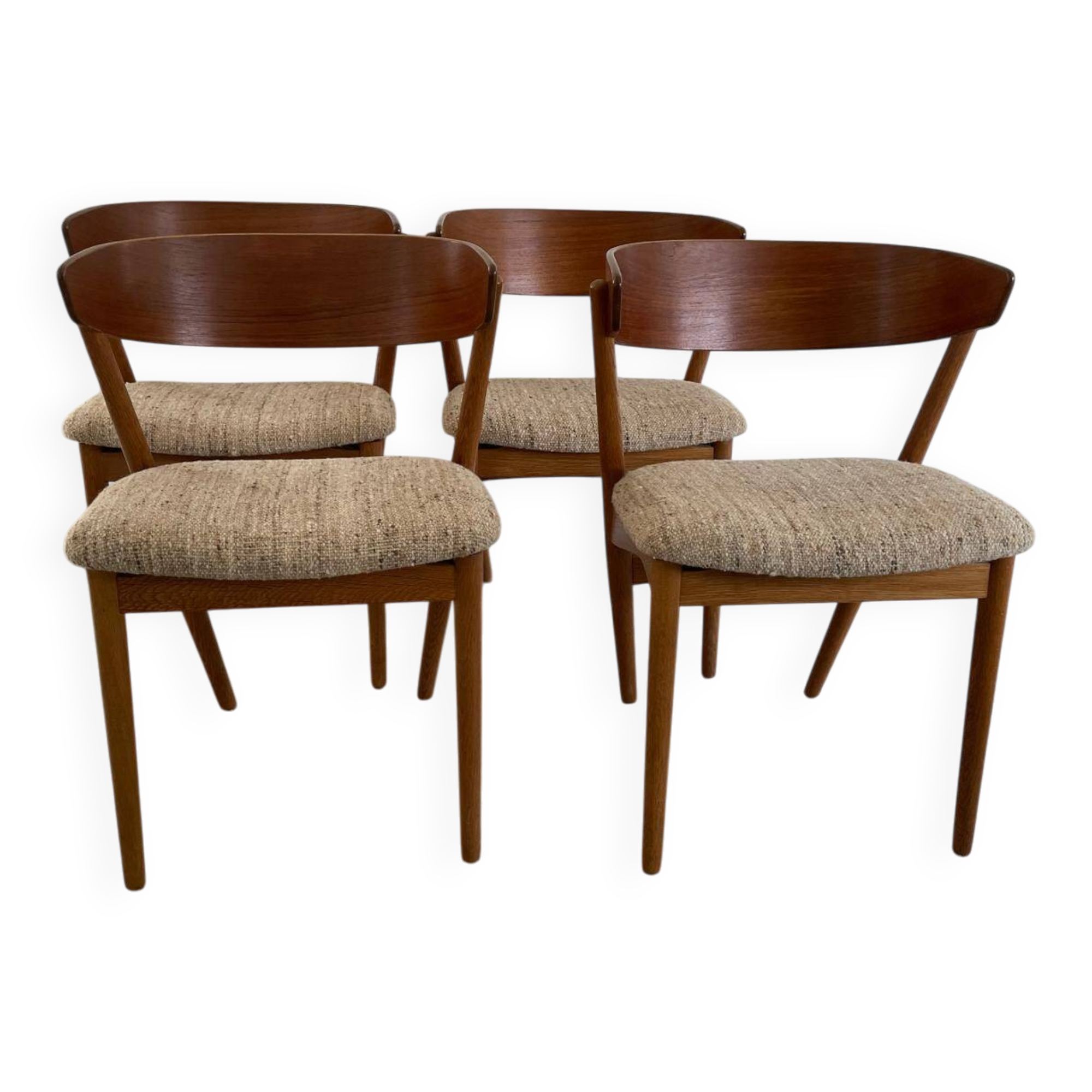 4 Helge Sibast dining chairs model 7, 1953