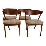 4 Helge Sibast dining chairs model 7, 1953