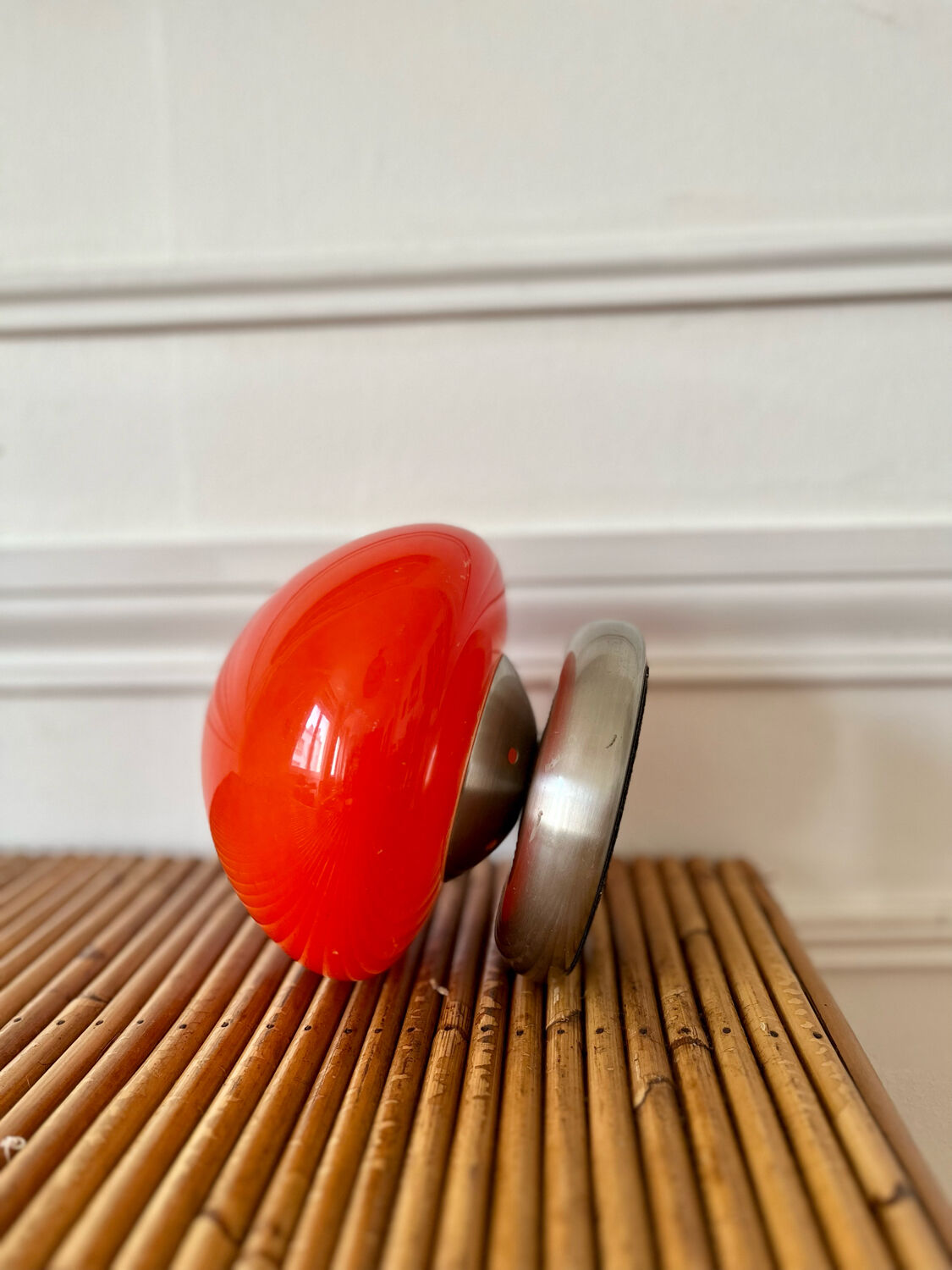 Vintage orange UFO touch lamp