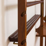 Ergo Wall Unit in teak with 6 shelves and a cabinet by John Texmon for Blindheim Møbelfabrikk