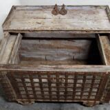 Antique coffre de mariage bois et fer, Inde, XIXème