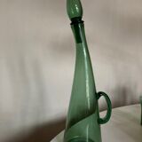 Carafe XXL in Empoli glass Italian work 1960