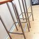 Pair of high wooden stools and metal industrial style 60/70