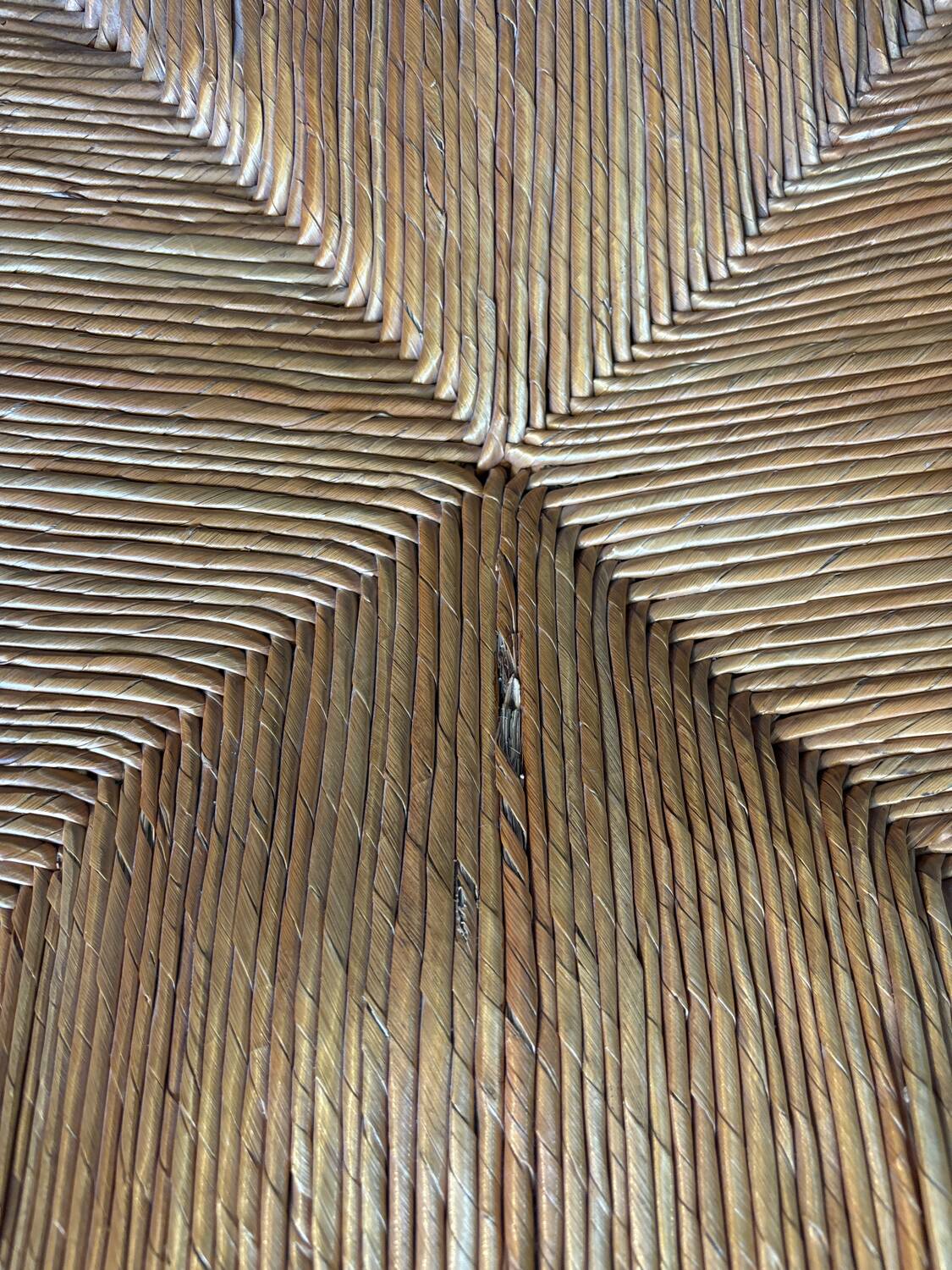 Brutalist straw chair