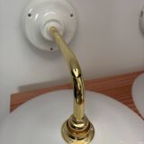 White opaline wall lights