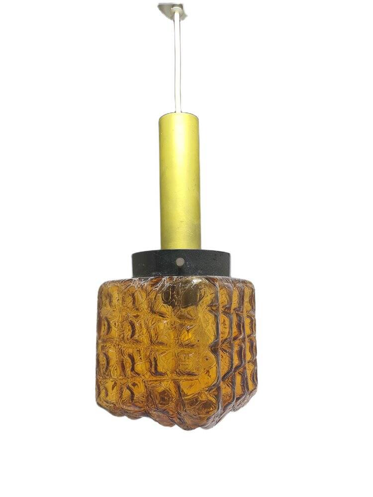 Lampe suspendue en verre figuratif vintage, Pologne, années 1970
