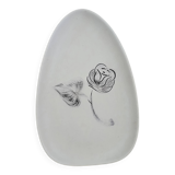 Vintage Niderviller dish, Black Rose model