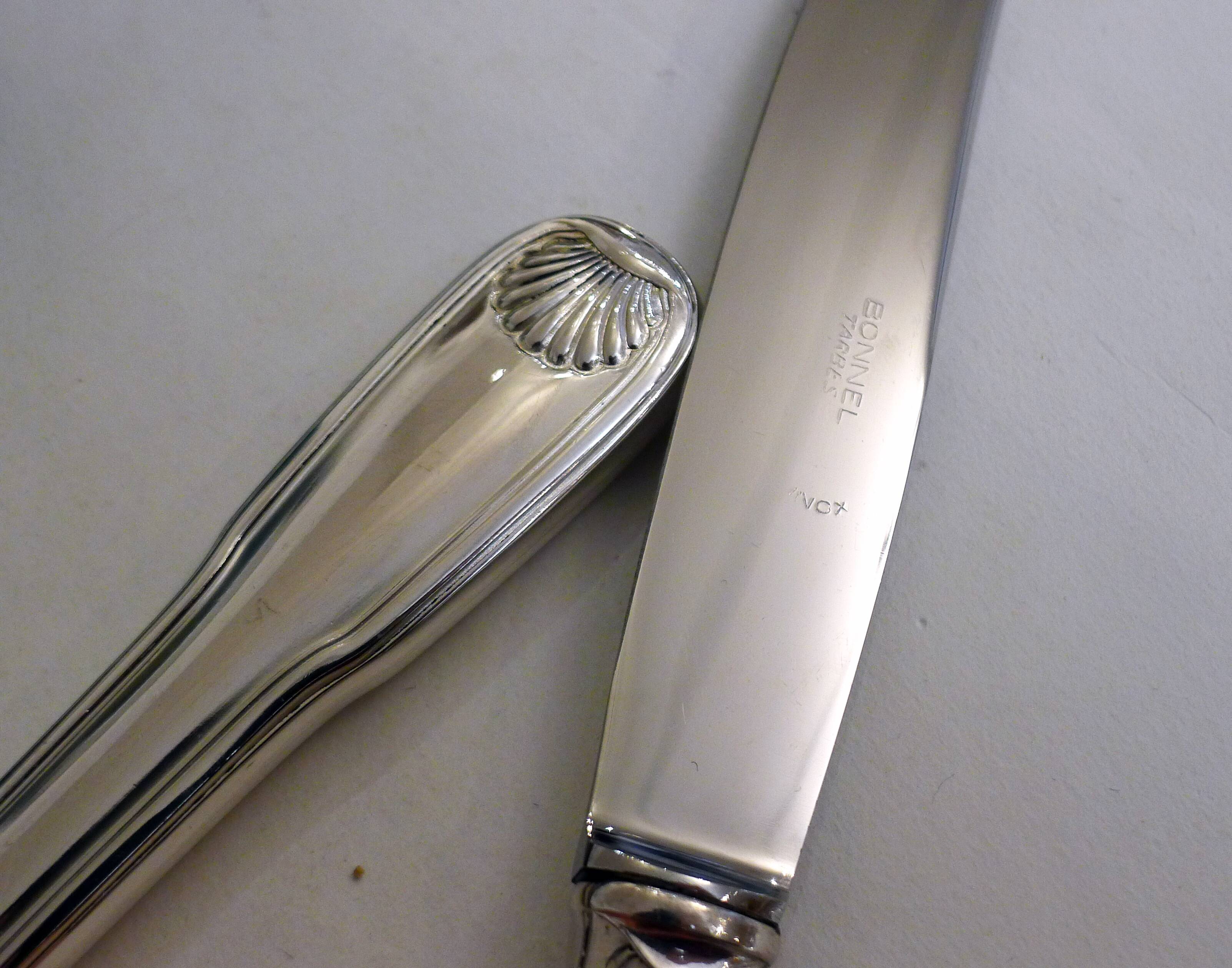 Cutlery set 36 pieces silver metal