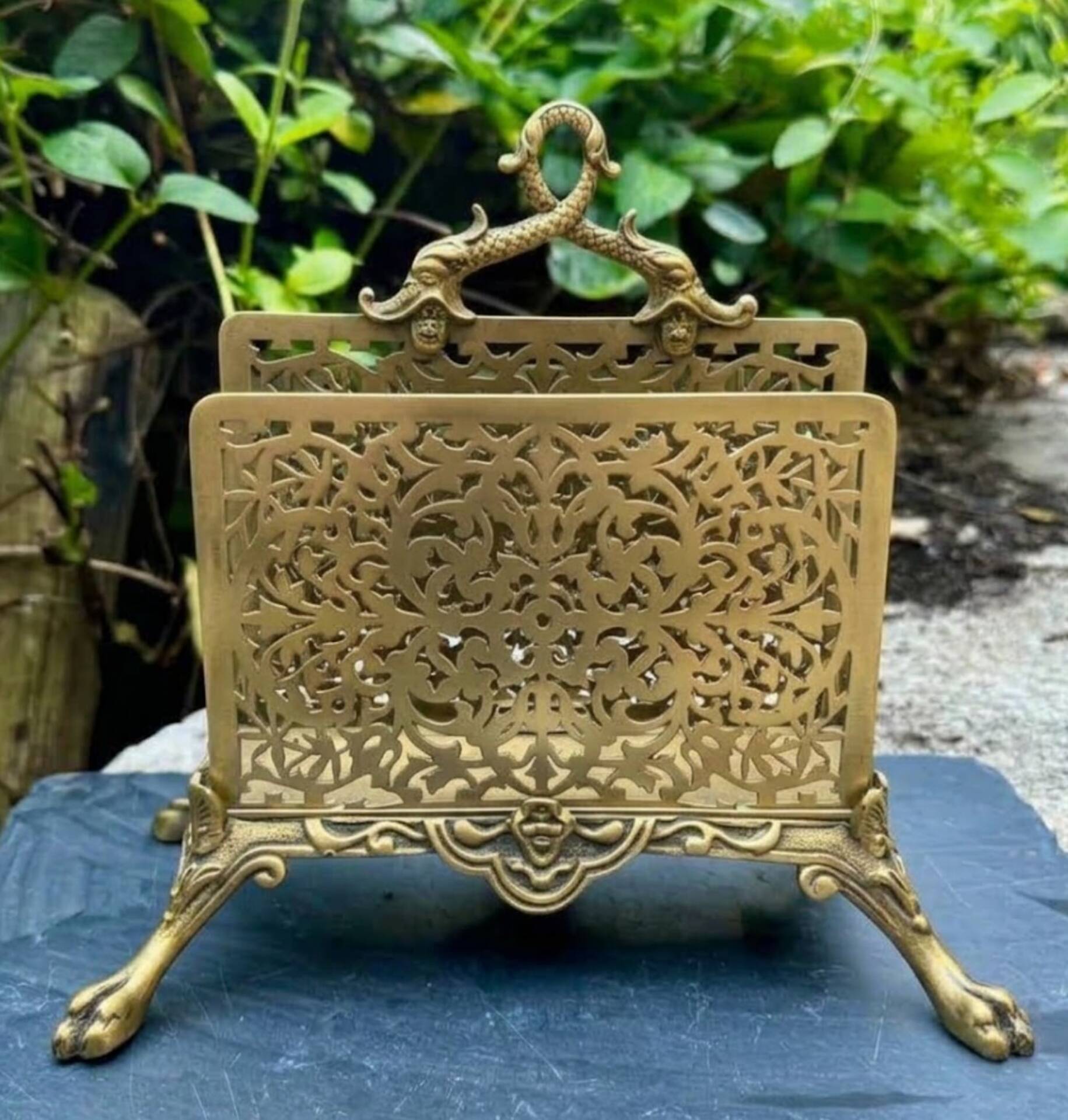 Napoleon III brass magazine rack