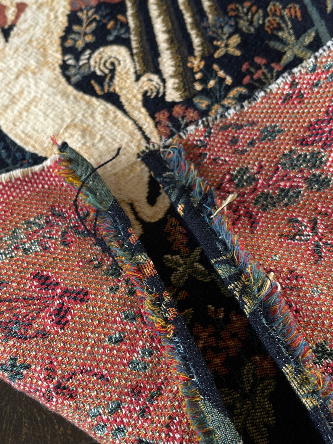 Wall tapestry panel.