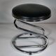 Modern Design Chrome Leather Stool, 1980s