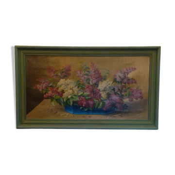 Tableau ancien 76/130 huile sur toile signé Milcent Thorailler