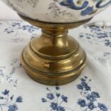 Antique lamp on earthenware vase attributed to Lunéville, monogram LN