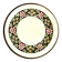 Antique ceramic trivet - floral decoration