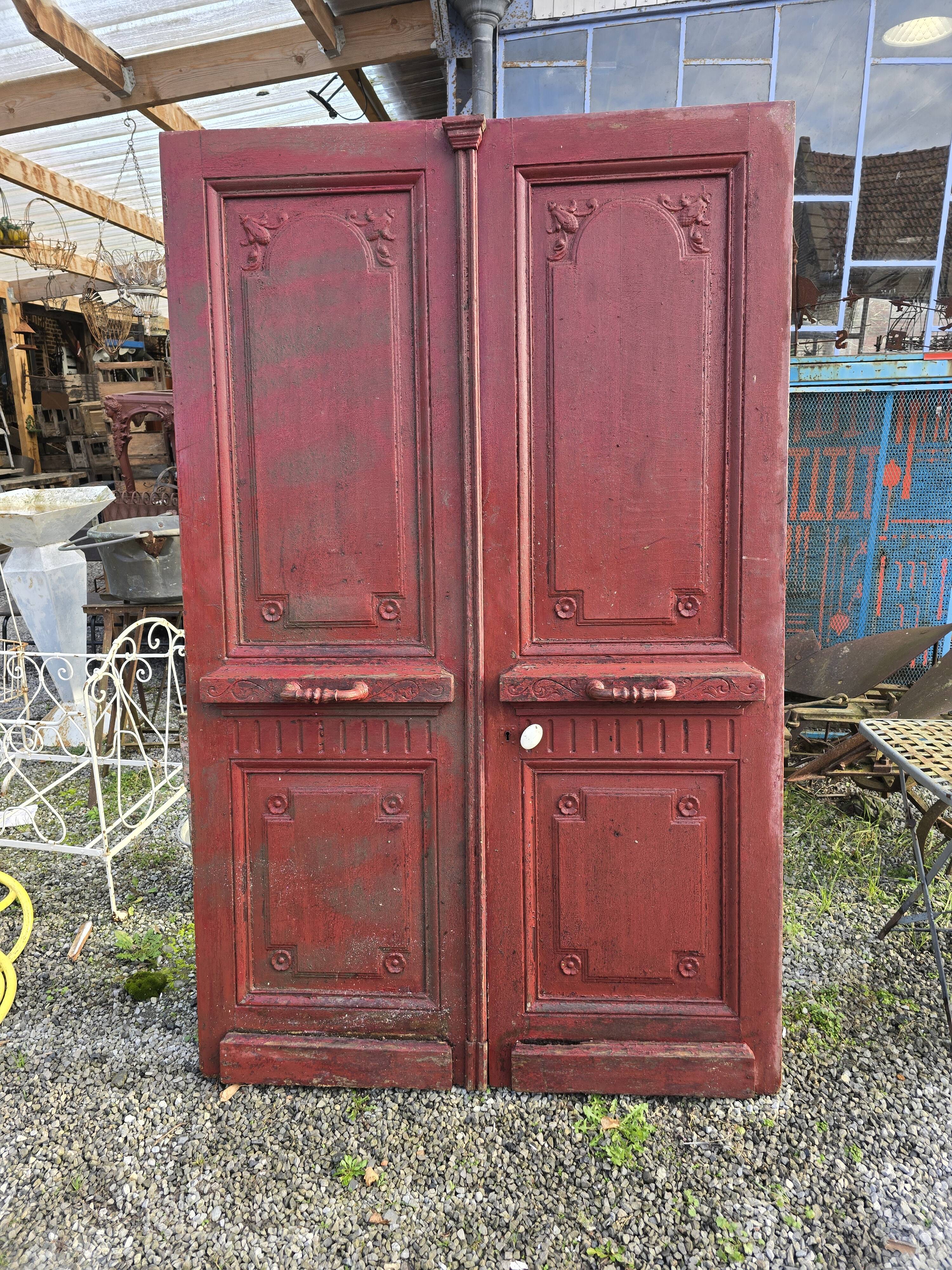 Old double oak front door