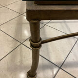 Iron coffee table and glass top