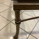 Table basse en fer et plateau en verre