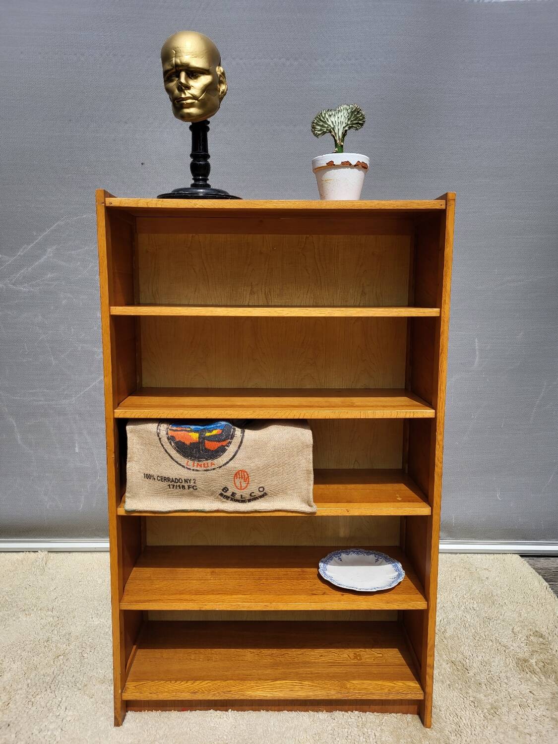 Vintage fixed bookcase 90x36