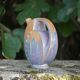 Flamed enameled stoneware bottle, pitcher, liquor bottle signed Denbac number 610, art vase