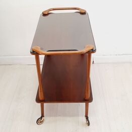 Bar kart - 50s 60 - Wood and glass.