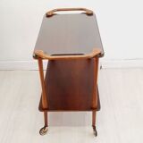 Bar kart - 50s 60 - Wood and glass.